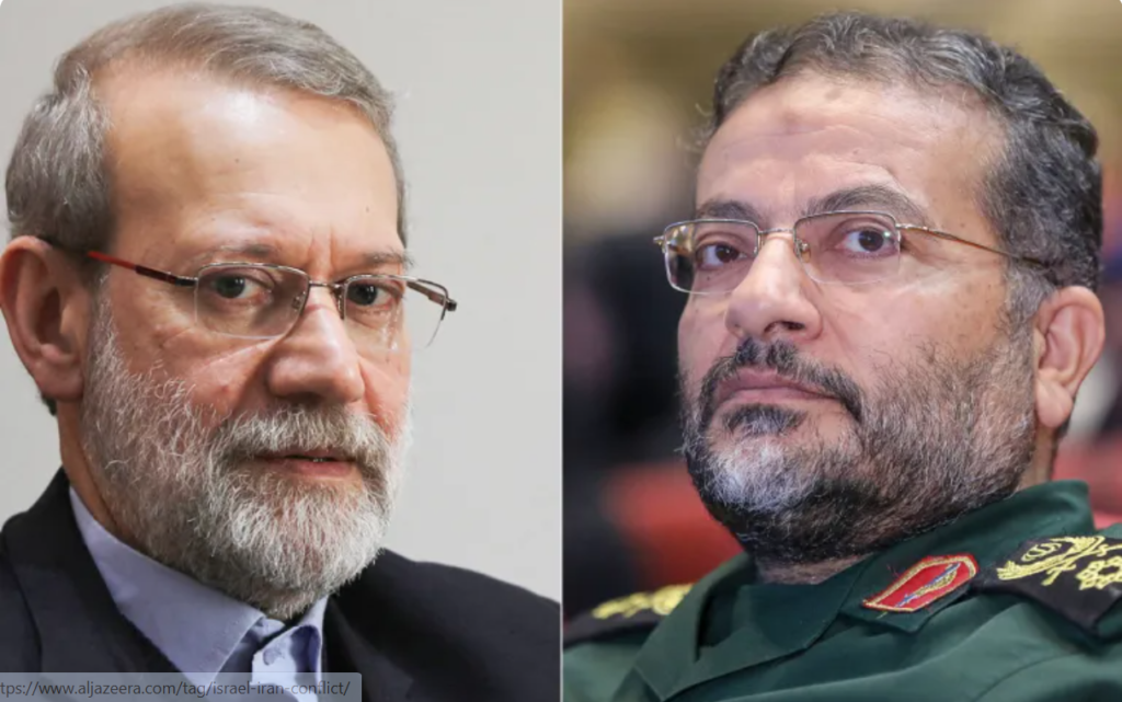 Ali Larijani and Gholamreza Soleimani [File AFP]