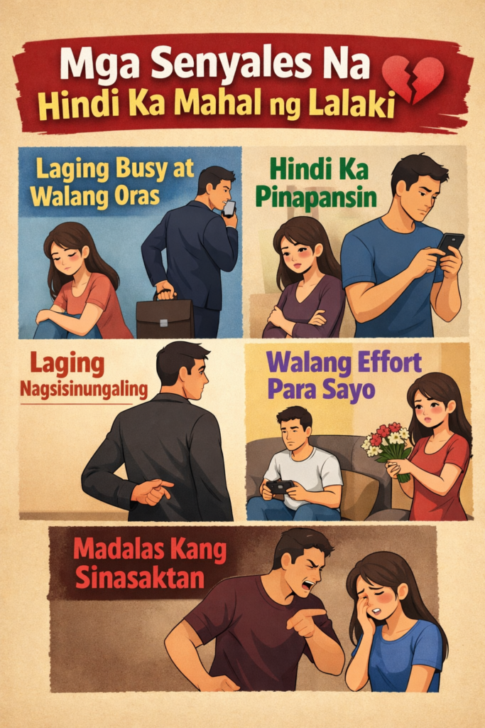 Mga senyales na hindi ka mahal ng lalaki