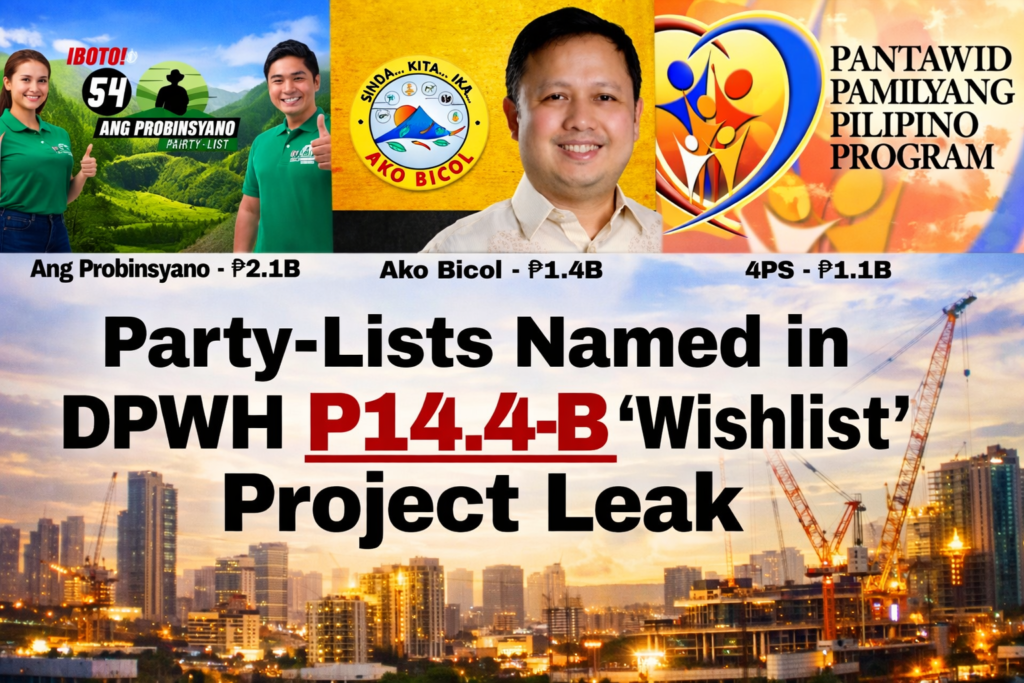 Party Lists Named in DPWH P14 4B ‘Wishlist Project Leak/ PHOTO FILE FB