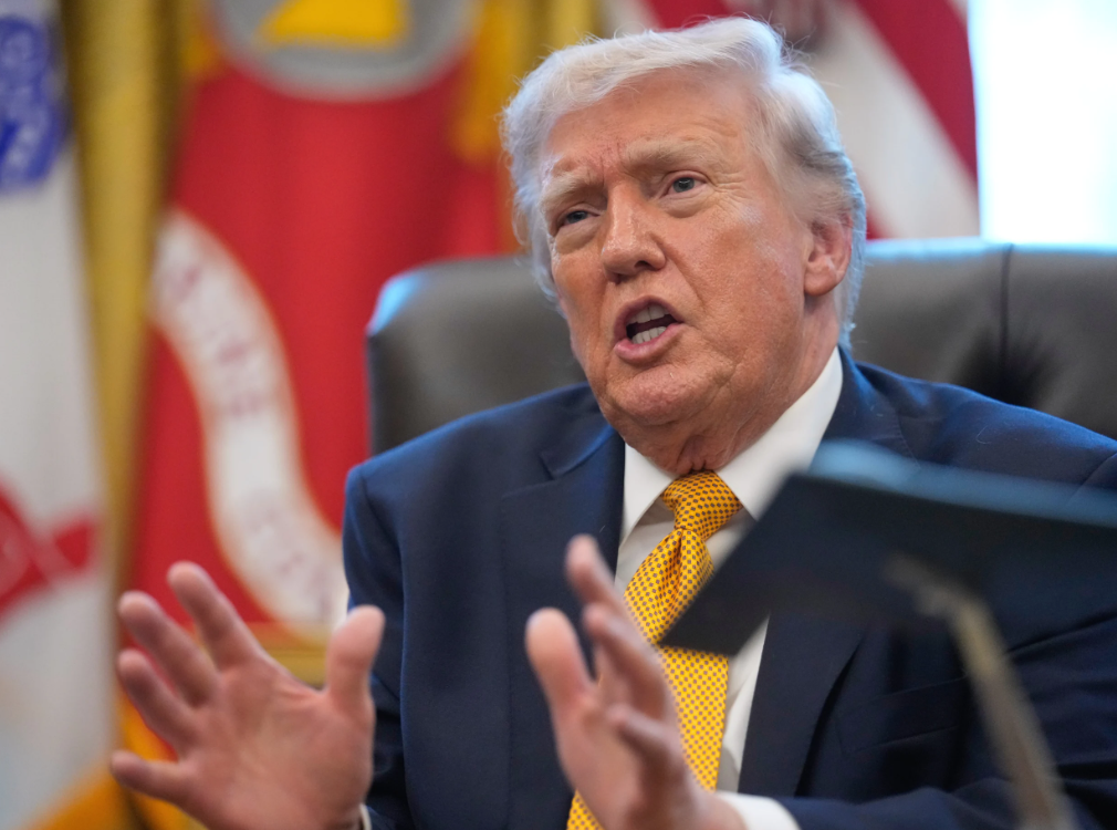 President Donald Trump speaks after signing an executive order regarding a task force on fraud in the Oval Office of the White House Monday March 16 2026 in Washington. AP PhotoJulia Demaree Nikhinson