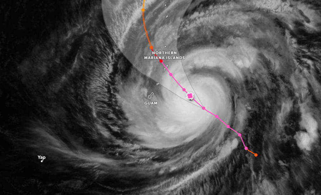 TYPHOON Category 5 Super Typhoon Sinlaku Explosively Intensifies Guam and Northern Marianas in Potential Direct Path