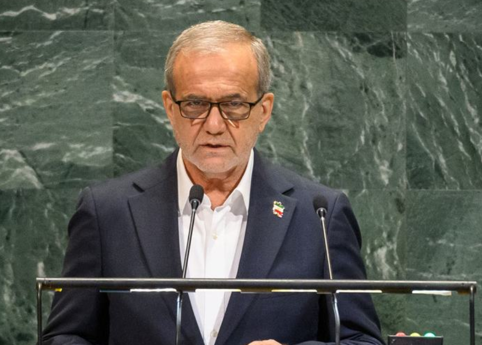 UN PhotoLoey Felipe President Masoud Pezeshkian of Iran addresses the general debate of the General Assembly’s eightieth session.