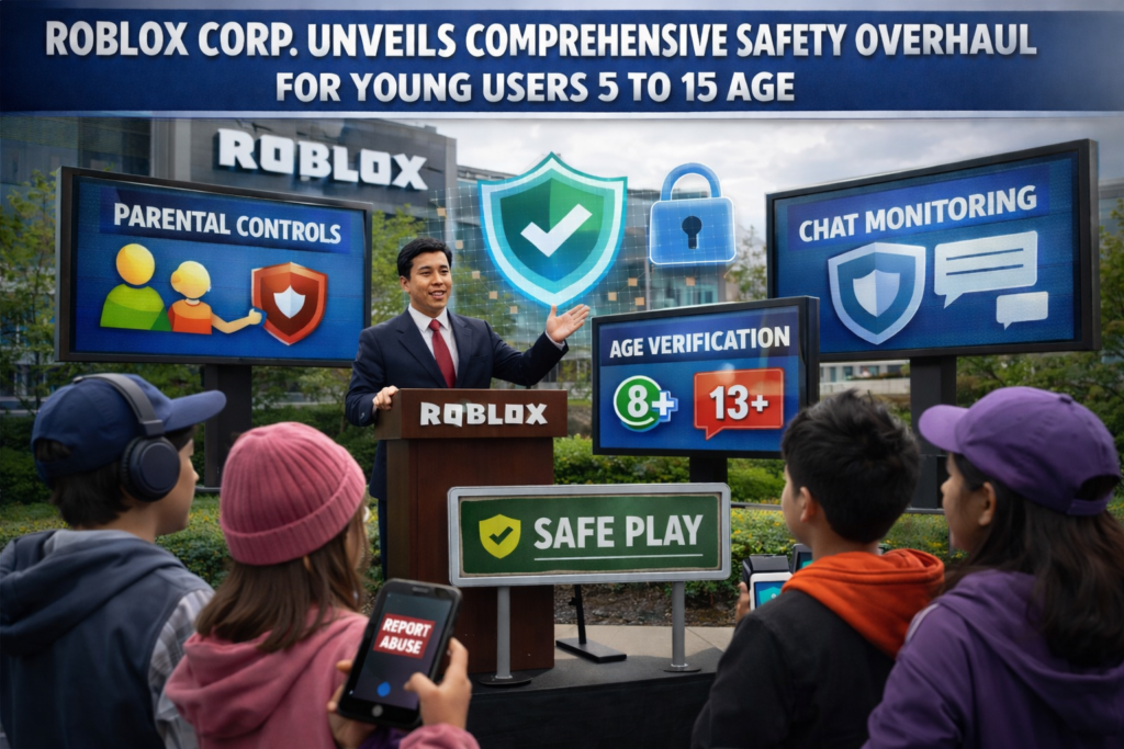 Roblox Corp. Unveils Comprehensive Safety Overhaul for Young Users 5 to 15 Age